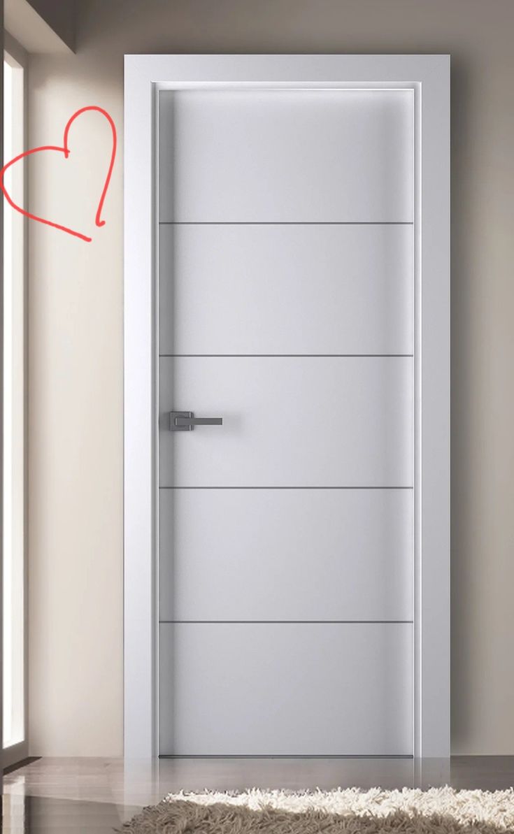 Dortello Lagos Hardboard Grooved Door