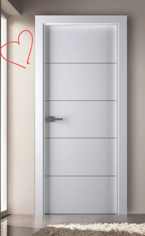 Dortello Lagos Hardboard Grooved Door