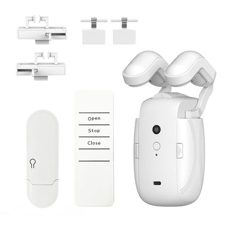 Smart 2 Wifi Curtain Robot,Roman Rod Track, APP Remote Control,Voice Control